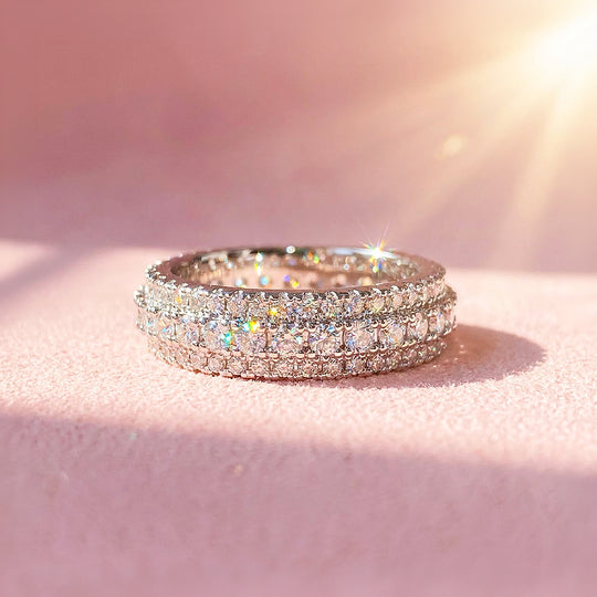 Triple Row Eternity Band Ring | Luxe2077