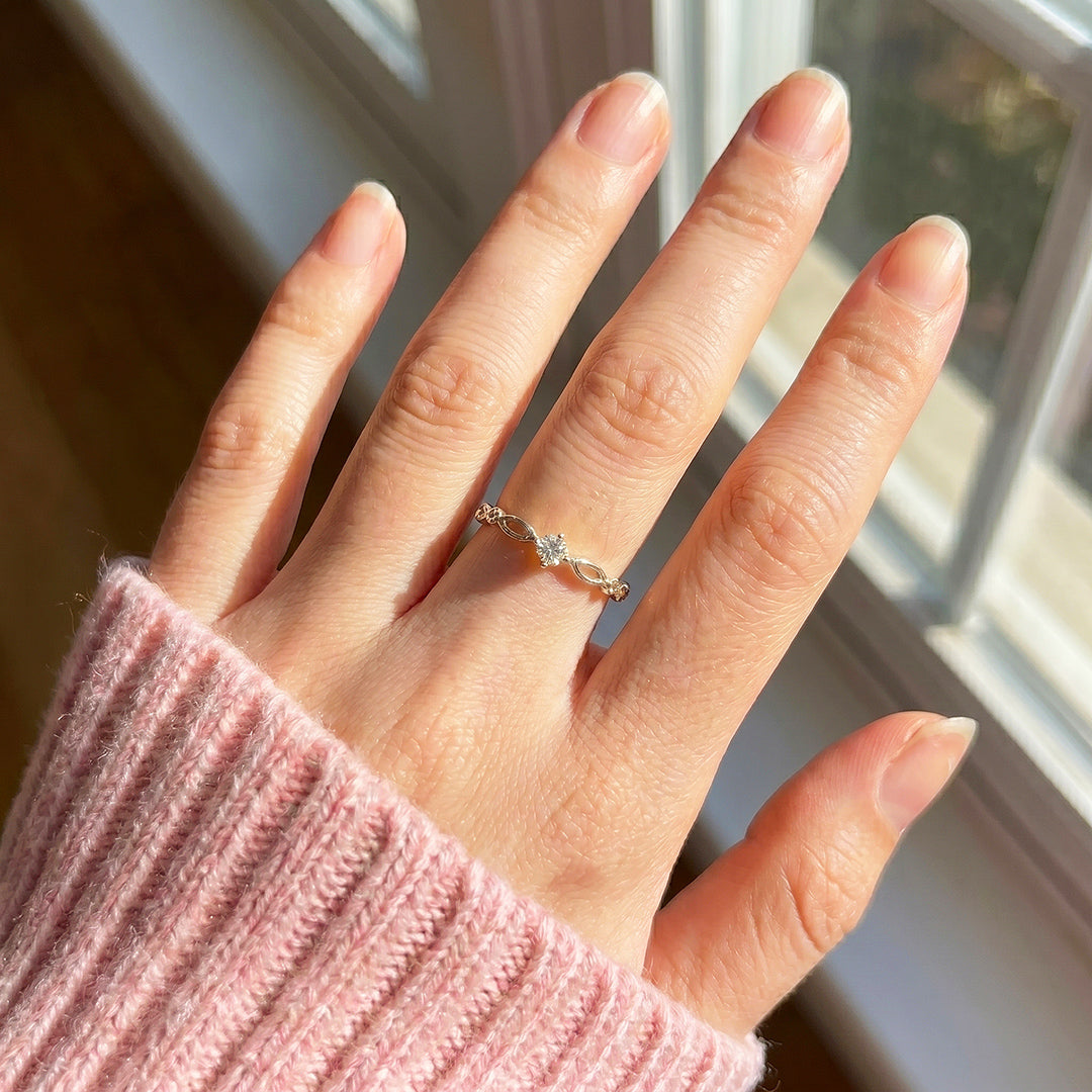 Floral Cluster &amp; Infinity Band Ring | Luxe2079