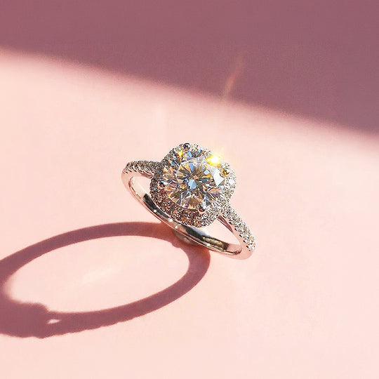 Round Cushion Halo Engagement Ring | Luxe2081