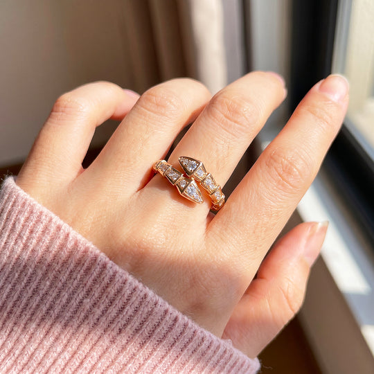 Double Wrap Pavé Statement Ring | Luxe2082
