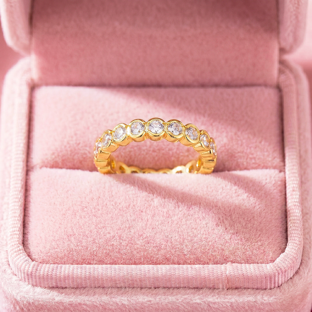 Eternity Bezel-Set Diamond Simulant Band Ring | Luxe2084