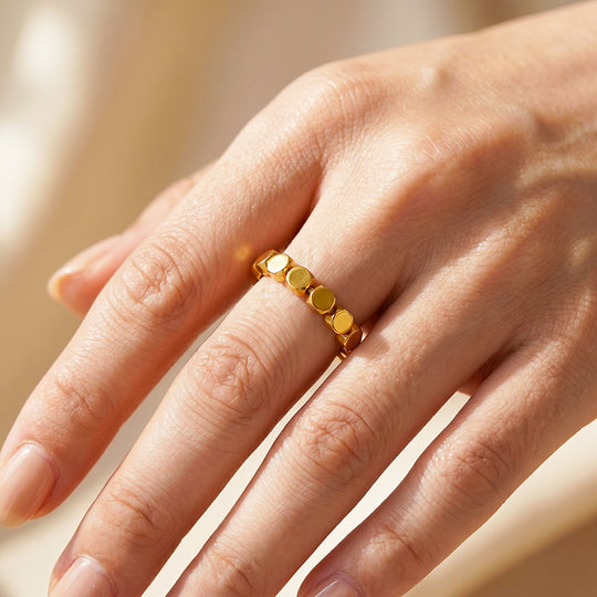 Geometric Disc Band Ring | Luxe2089