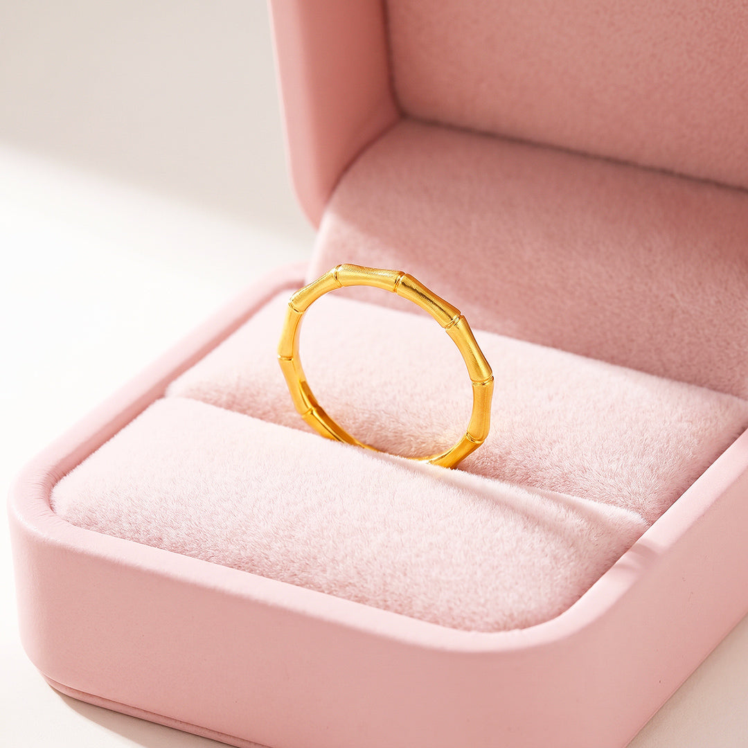 Bamboo-Textured Band Ring | Luxe2091