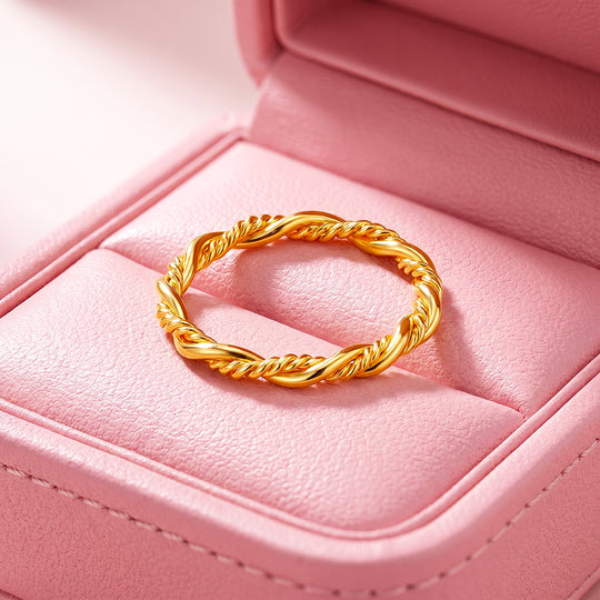 Twisted Rope Band Ring | Luxe2099
