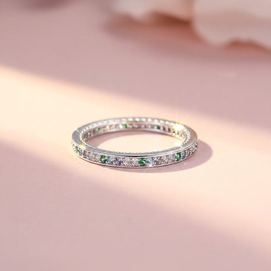 Channel-Set Multi-Tone Eternity Band | Women&