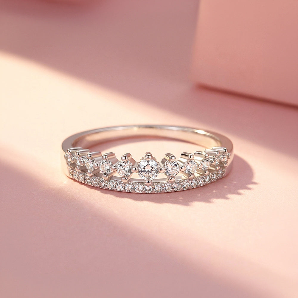 Tiara Crown Pavé Stacking Band | Women's Ring | Luxe2134