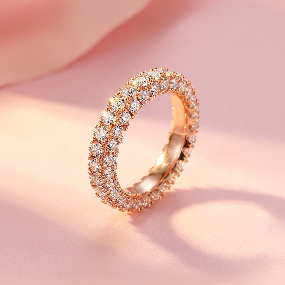 Double-Row Pavé Round Eternity Band | Women's Ring | Luxe2136