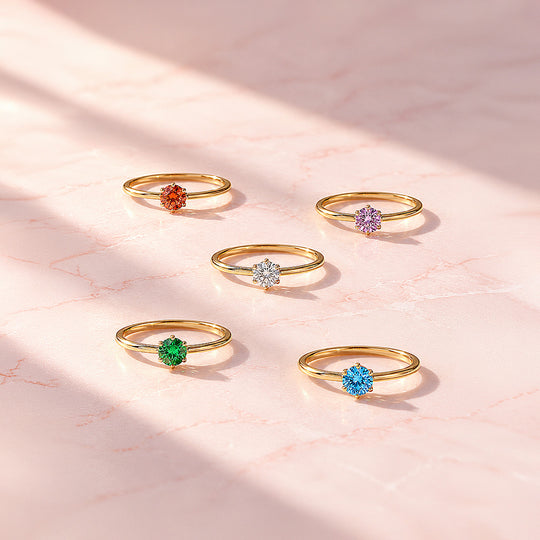 Birthstone Solitaire Ring | Luxe2140
