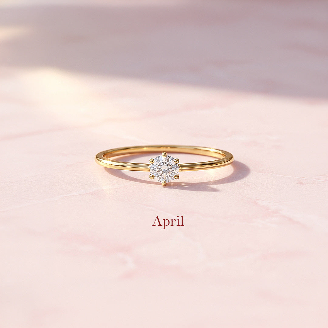 Birthstone Solitaire Ring | Luxe2140
