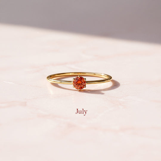Birthstone Solitaire Ring | Luxe2140