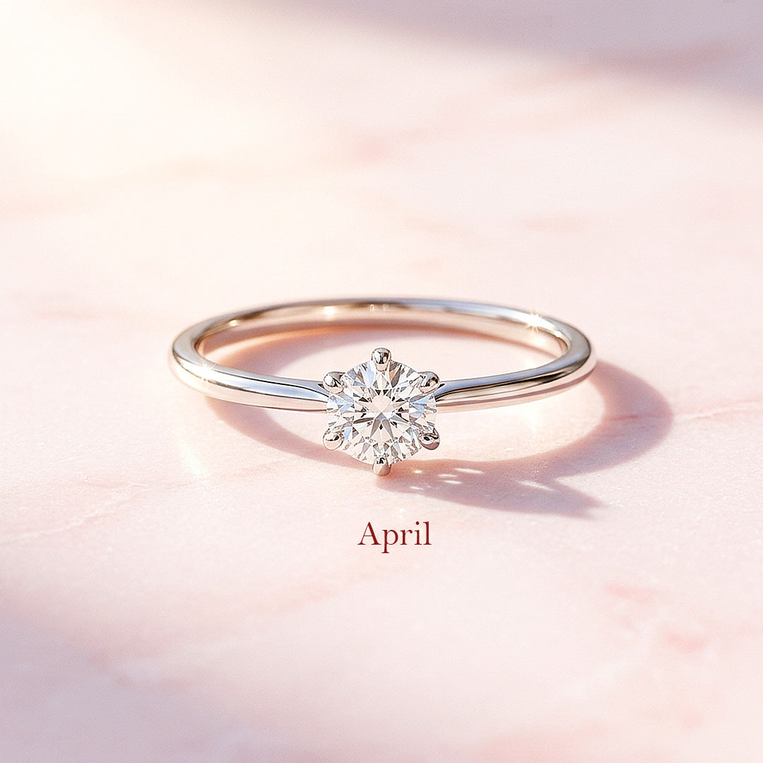 Birthstone Solitaire Ring | Luxe2141