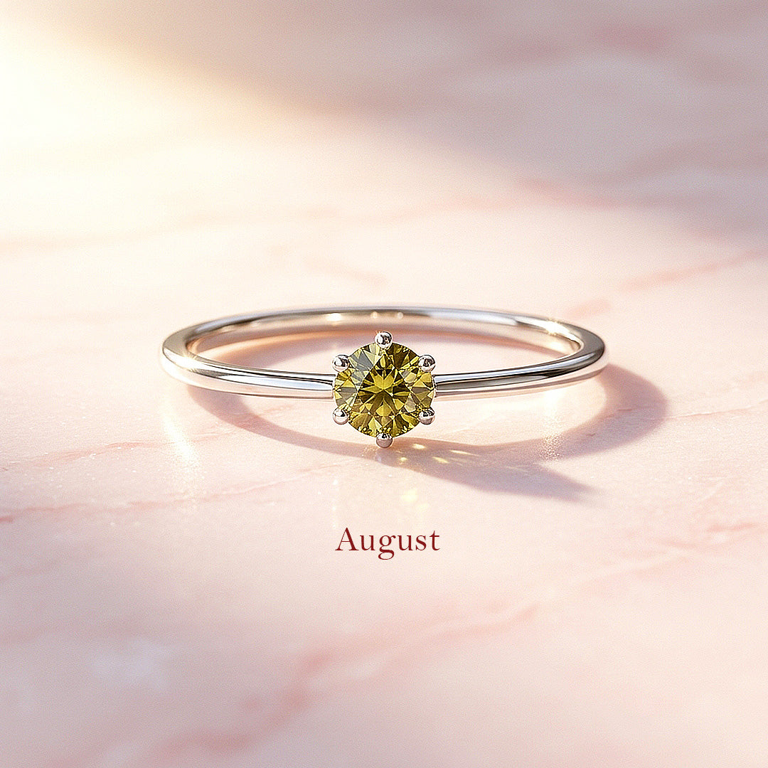 Birthstone Solitaire Ring | Luxe2141