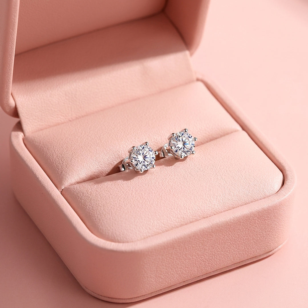 Six-Prong Solitaire Stud Earrings | Luxe2750