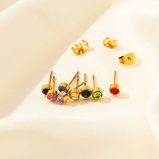 Luxe3575 - Birthstone Ear Studs