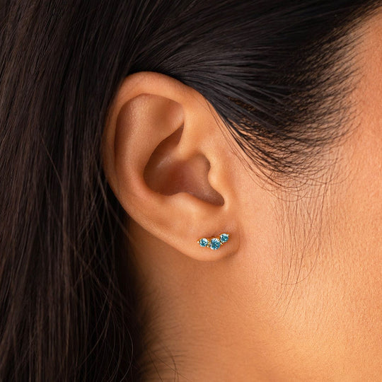 Luxe3576 - Birthstone Ear Studs