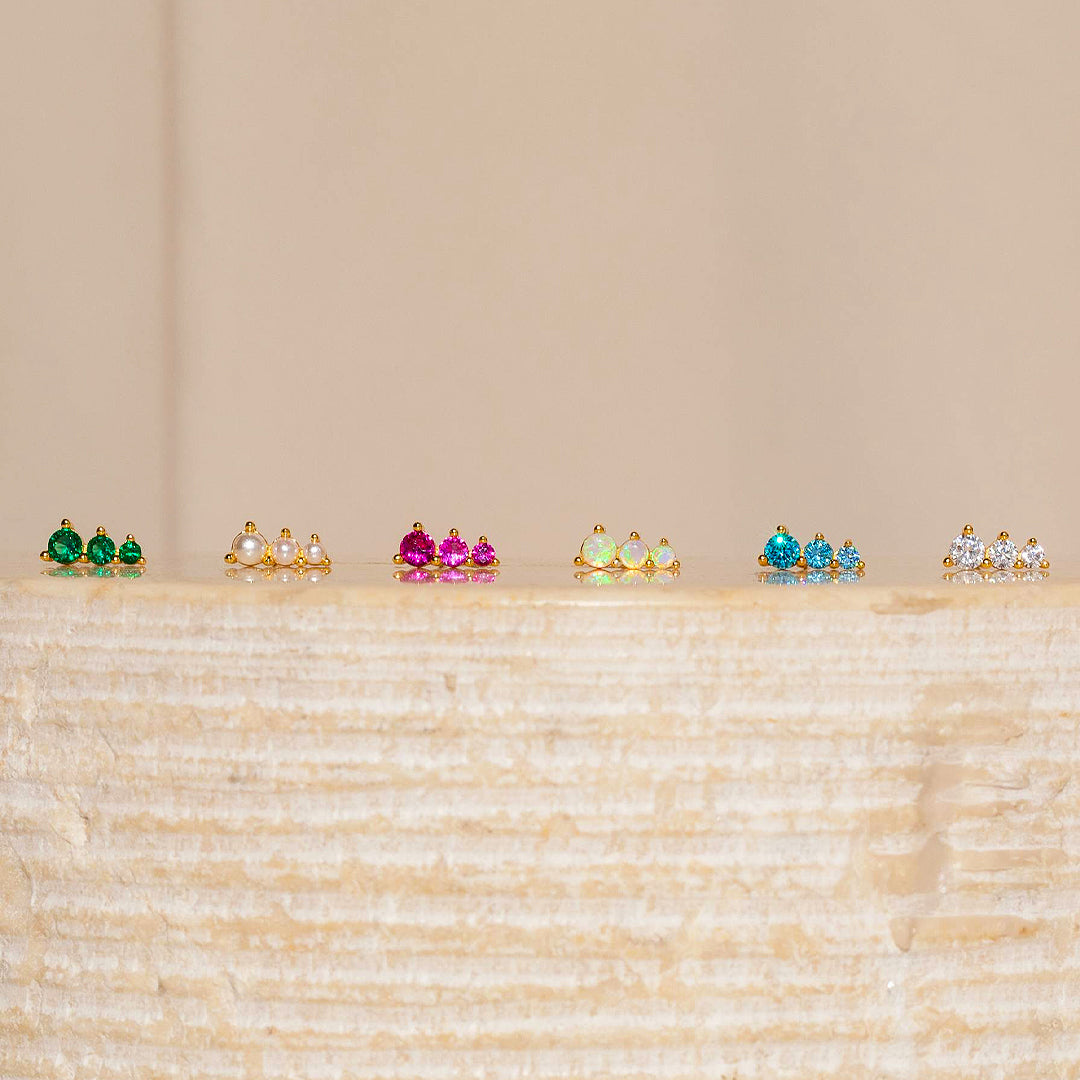 Luxe3576 - Birthstone Ear Studs