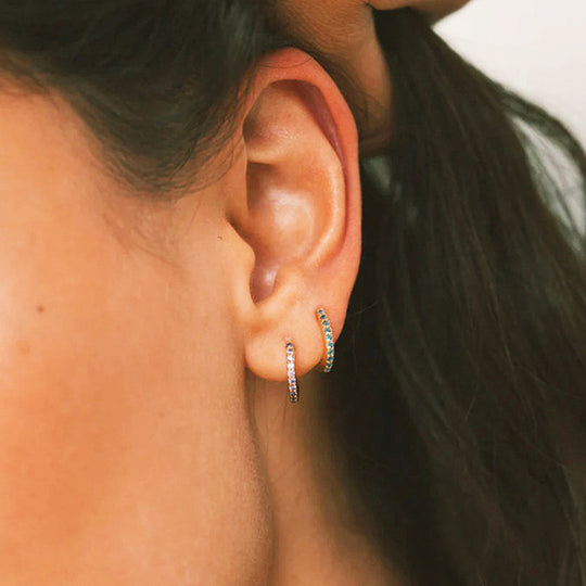 Luxe3586 - Birthstone Ear Hoops