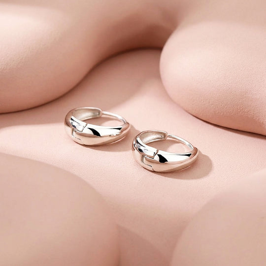 Tapered Dome Huggie Earrings | Luxe3678