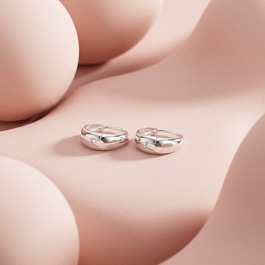 Tapered Dome Huggie Earrings | Luxe3678
