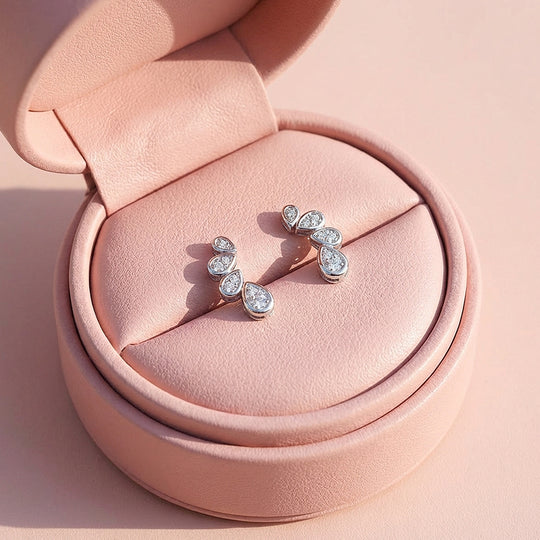 Triple Teardrop Crawler Stud Earrings | Luxe3682