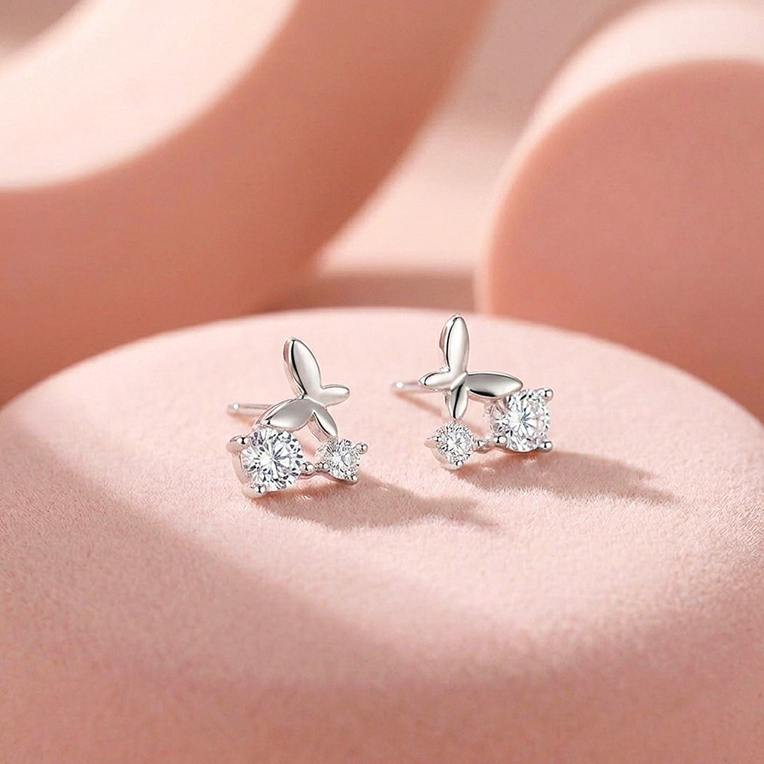Butterfly Cluster Stud Earrings | Luxe3689