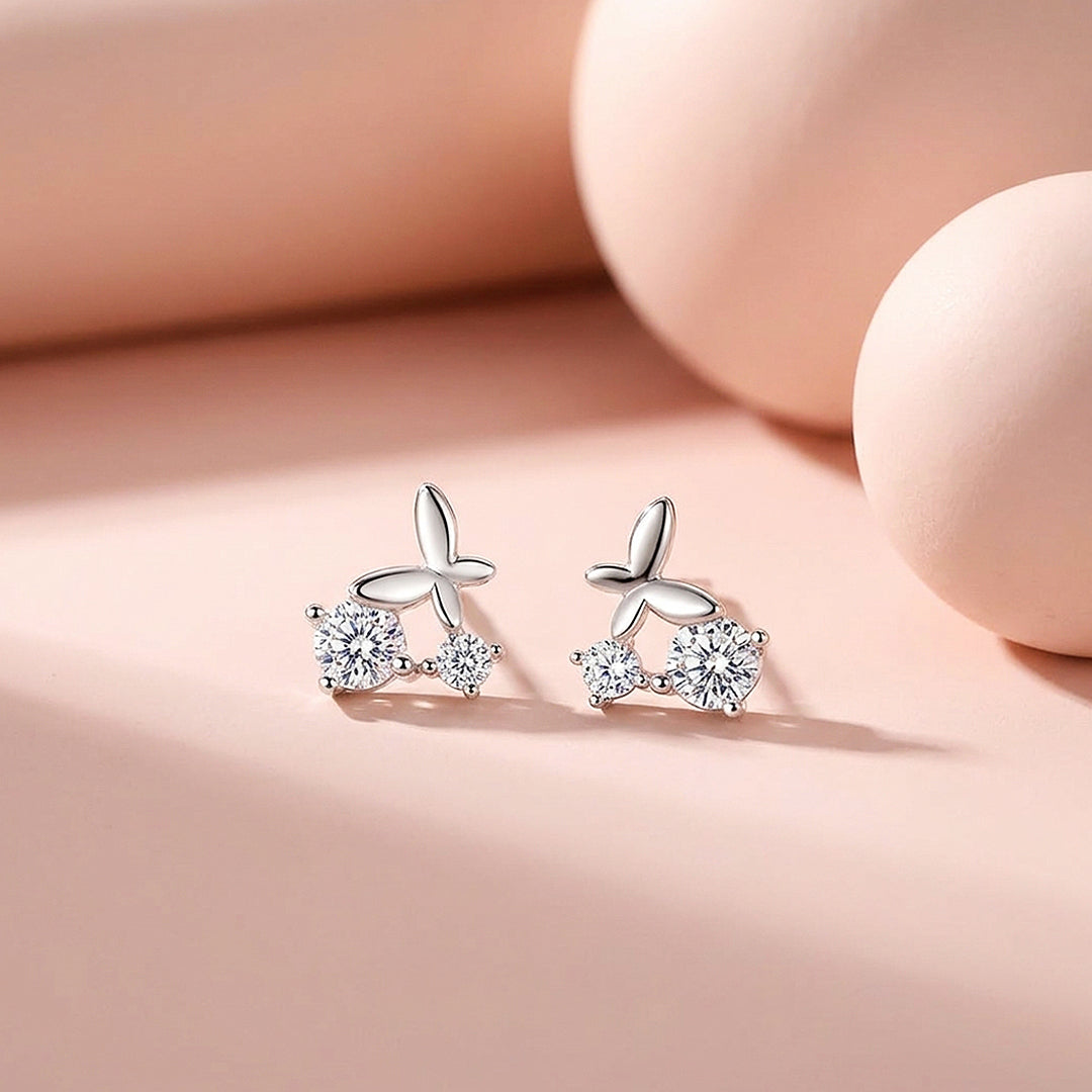 Butterfly Cluster Stud Earrings | Luxe3689