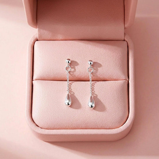 Teardrop Chain Drop Earrings | Luxe3692