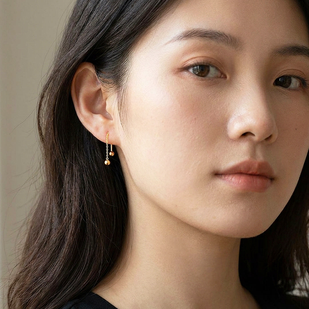 Ball &amp; Chain Drop Earrings | Luxe3693