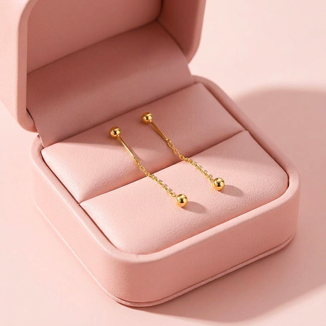 Ball &amp; Chain Drop Earrings | Luxe3693