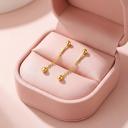 Ball &amp; Chain Drop Earrings | Luxe3693