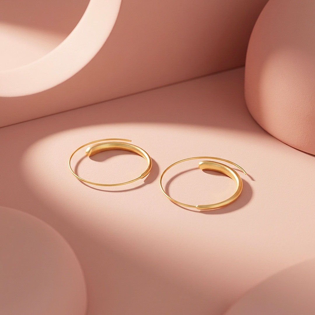 Tapered Open Hoop Earrings | Luxe3703