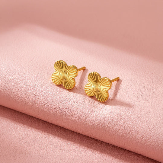 Sunburst Clover Stud Earrings | Luxe3726