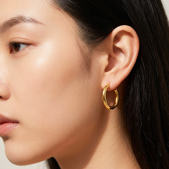 Tube Hoop Earrings | Luxe3729