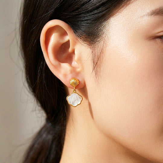 Shell Drop Earrings | Luxe3733