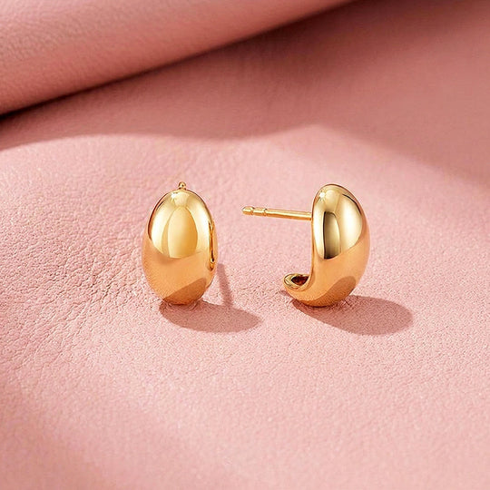 Dome Huggie Hoop Earrings | Luxe3735