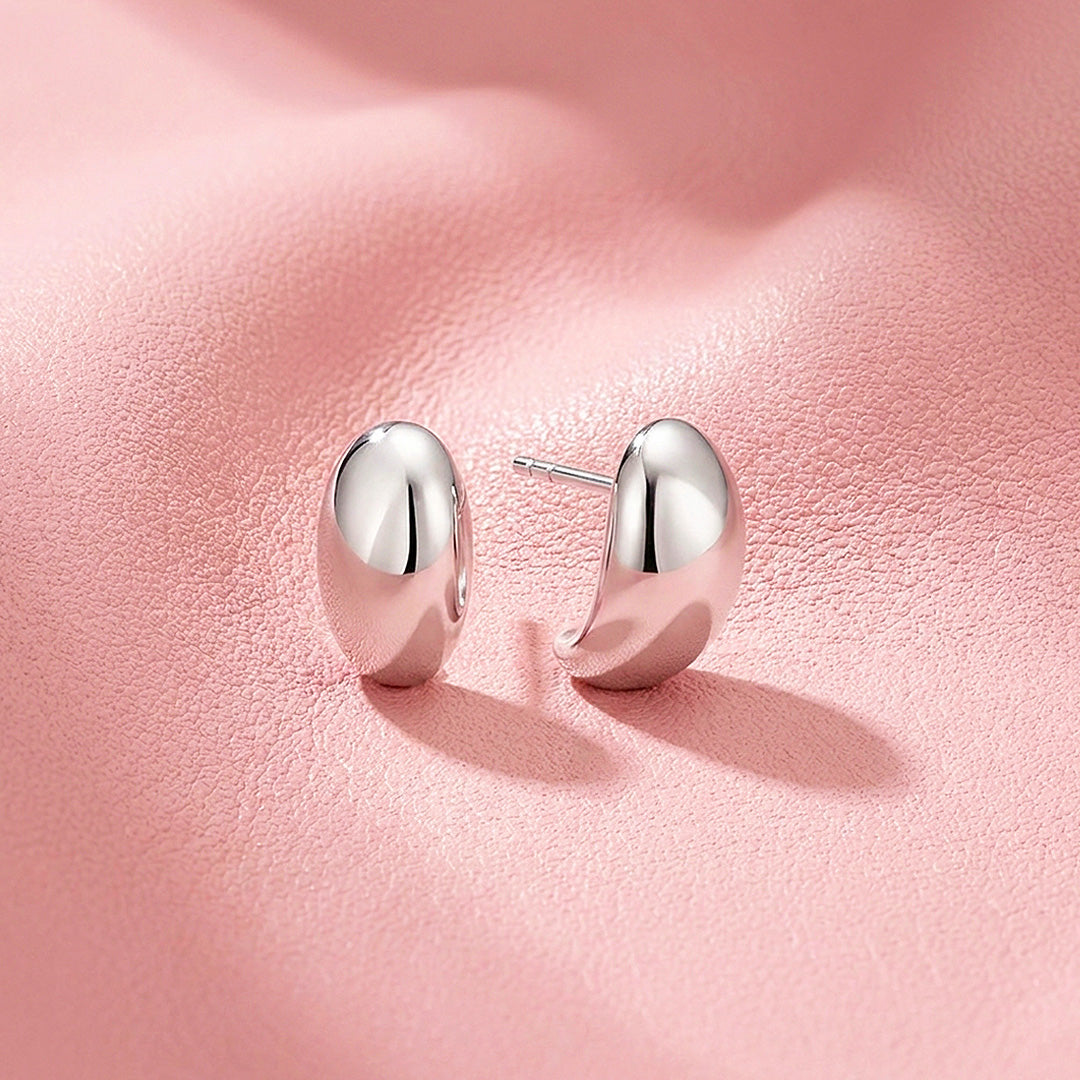Dome Huggie Hoop Earrings | Luxe3735