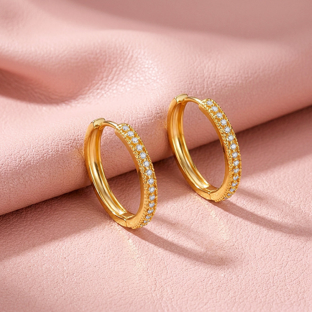 Encrusted Hoop Earrings | Luxe3747