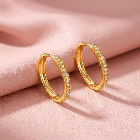 Encrusted Hoop Earrings | Luxe3747