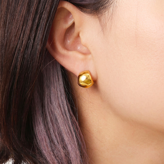 Chunky Dome Teardrop Earrings | Luxe3751