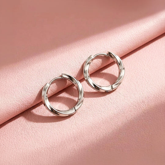 Twisted Hoop Earrings | Luxe3753