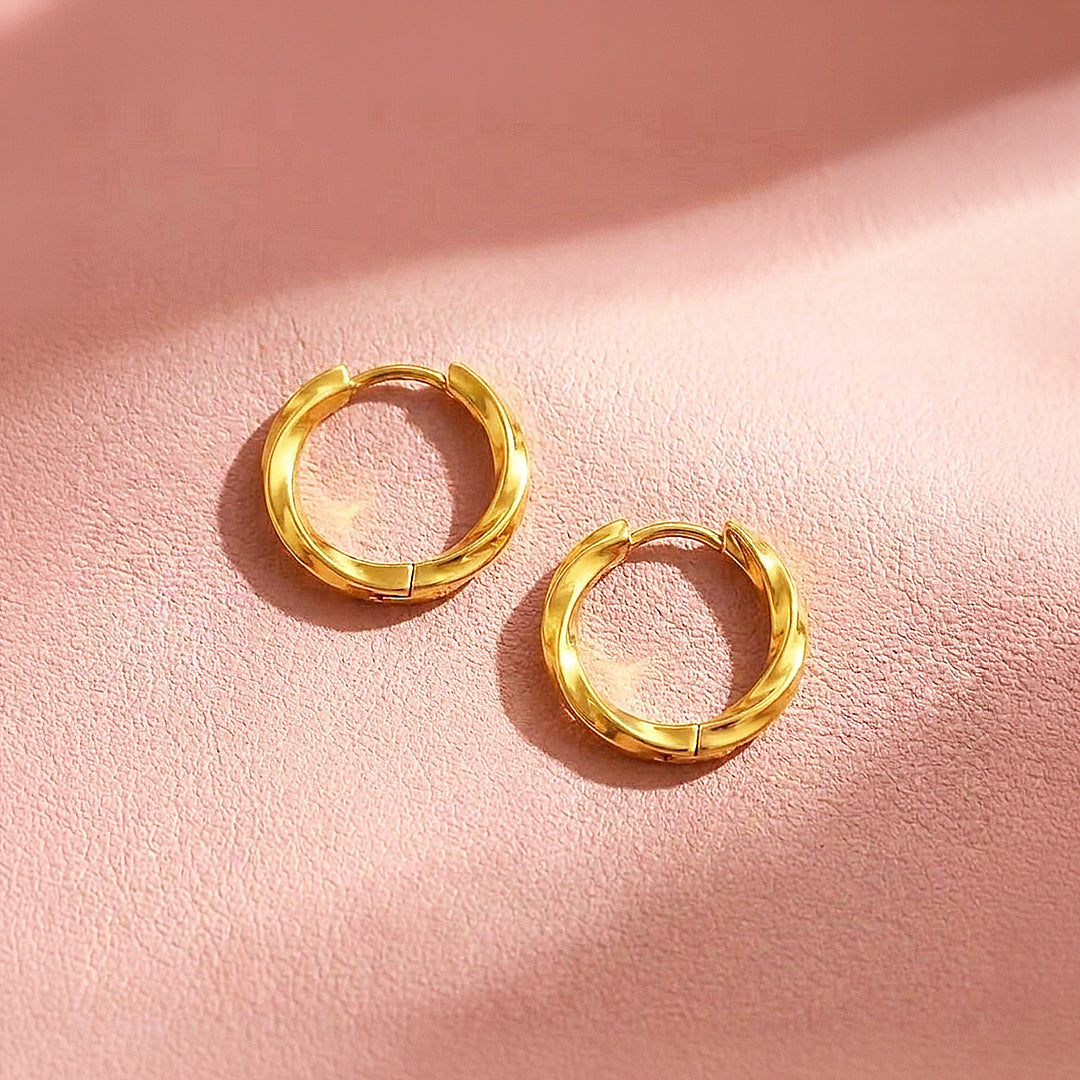 Twisted Hoop Earrings | Luxe3753
