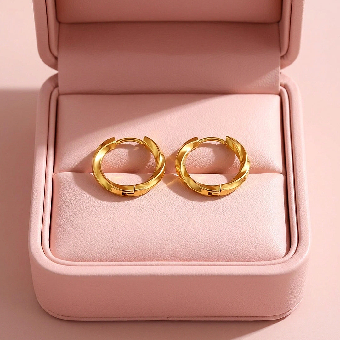 Twisted Hoop Earrings | Luxe3753