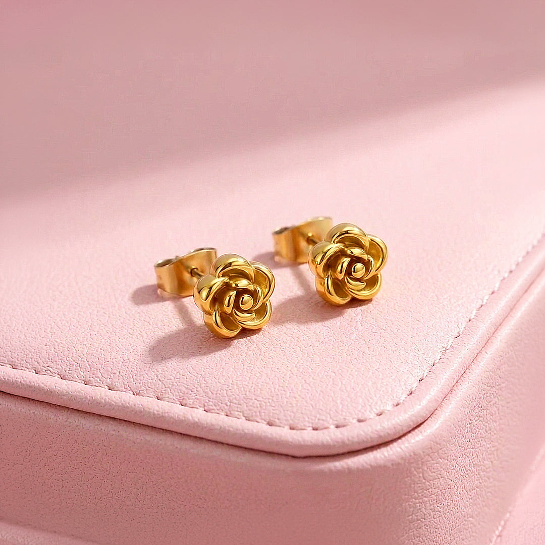 Rose Stud Earrings | Luxe3755
