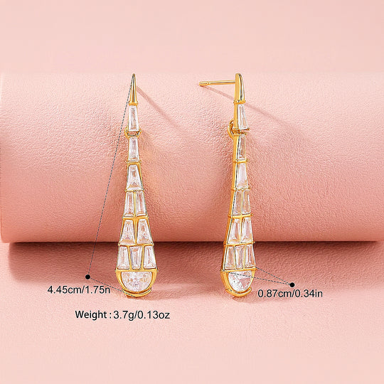 Tapered Geometric Drop Earrings | Luxe3762