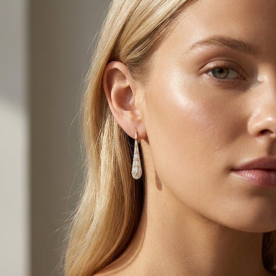 Tapered Geometric Drop Earrings | Luxe3762
