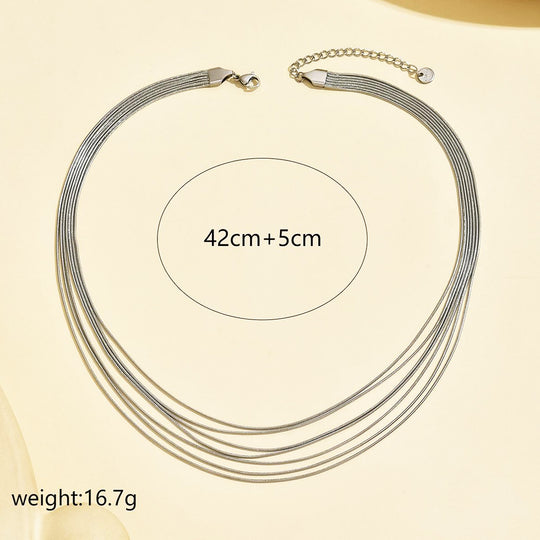 Multi-Layer Chain Pendant Necklace | Gold / Silver | Luxe4458