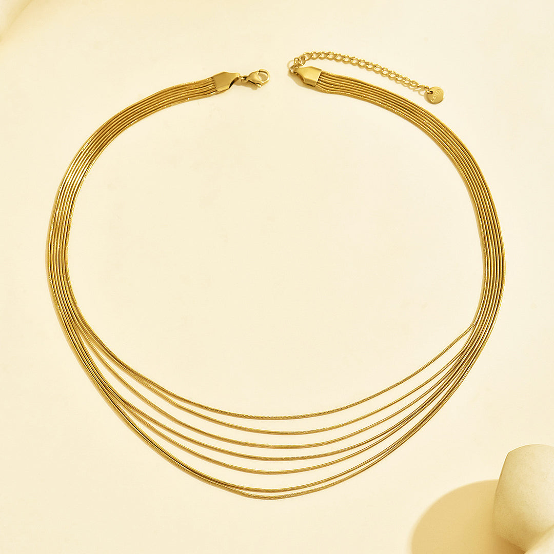 Multi-Layer Chain Pendant Necklace | Gold / Silver | Luxe4458
