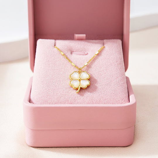 Four-Leaf Clover Pendant Necklace | Gold | Luxe4461 - Luxe Necklace | Singapore Jewellery, Wedding Rings &amp; Gifts | Same Day Delivery | Tiara.com.sg