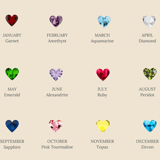 Heart-Cut Birthstone Pendant Necklace | Gold | Luxe4475 - Luxe Necklace | Singapore Jewellery, Wedding Rings &amp; Gifts | Same Day Delivery | Tiara.com.sg