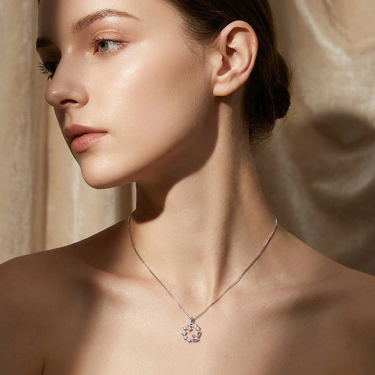 Star &amp; Circle Cluster Pendant Necklace | Luxe4516